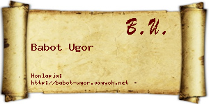 Babot Ugor névjegykártya